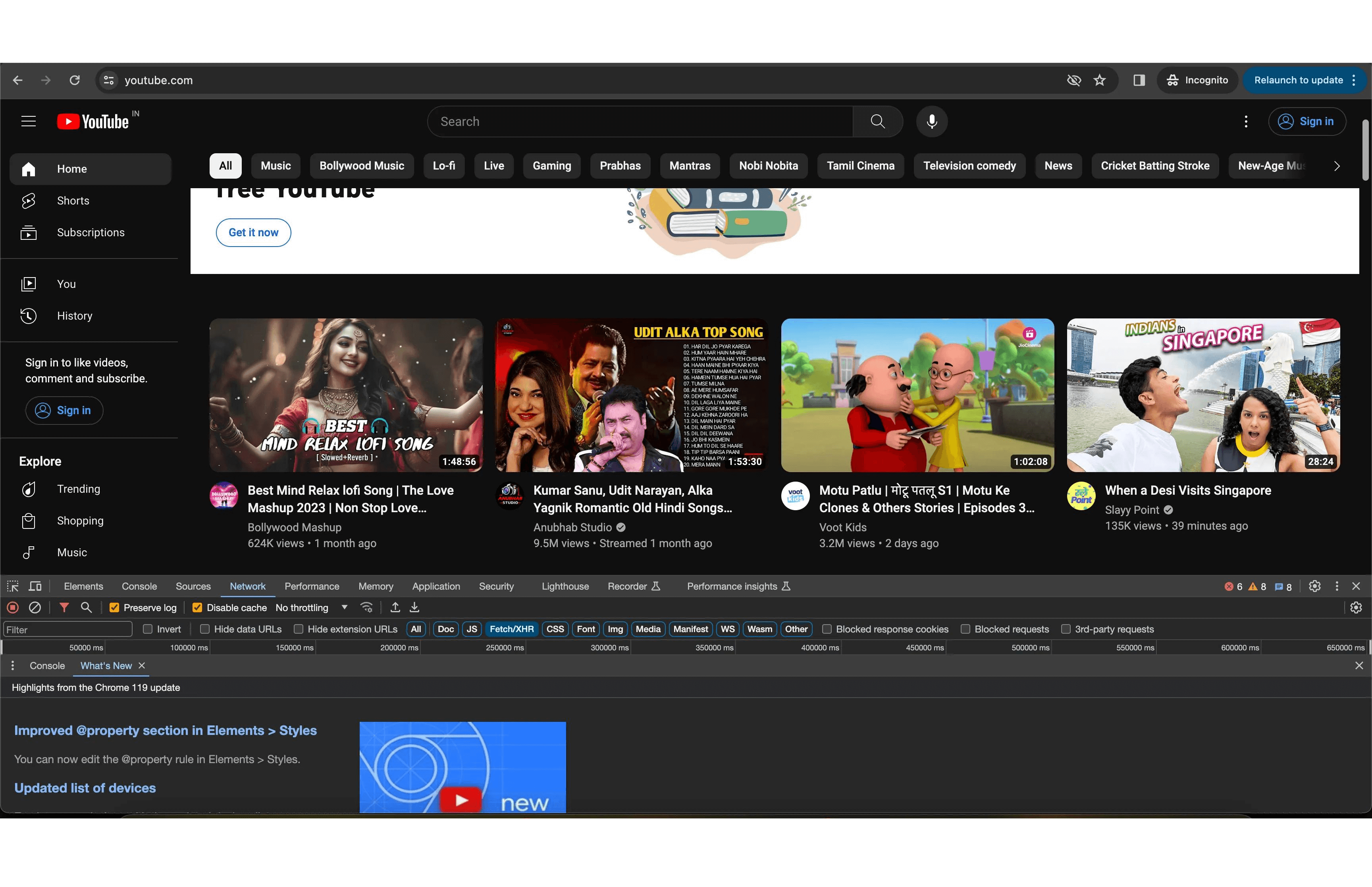 Youtube enabling video to be played