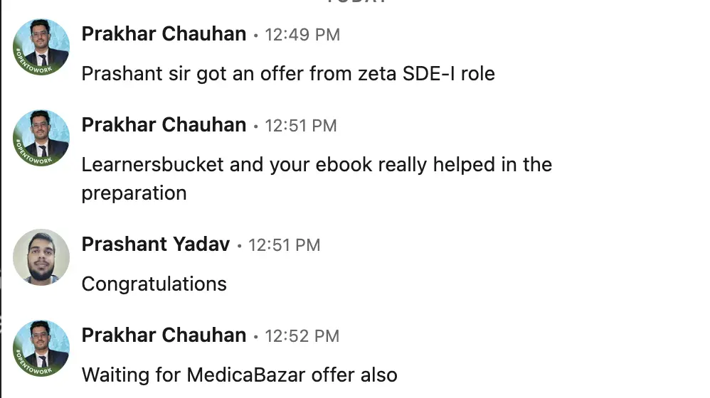 Multiple offers using "JavaScript Interview Guide"