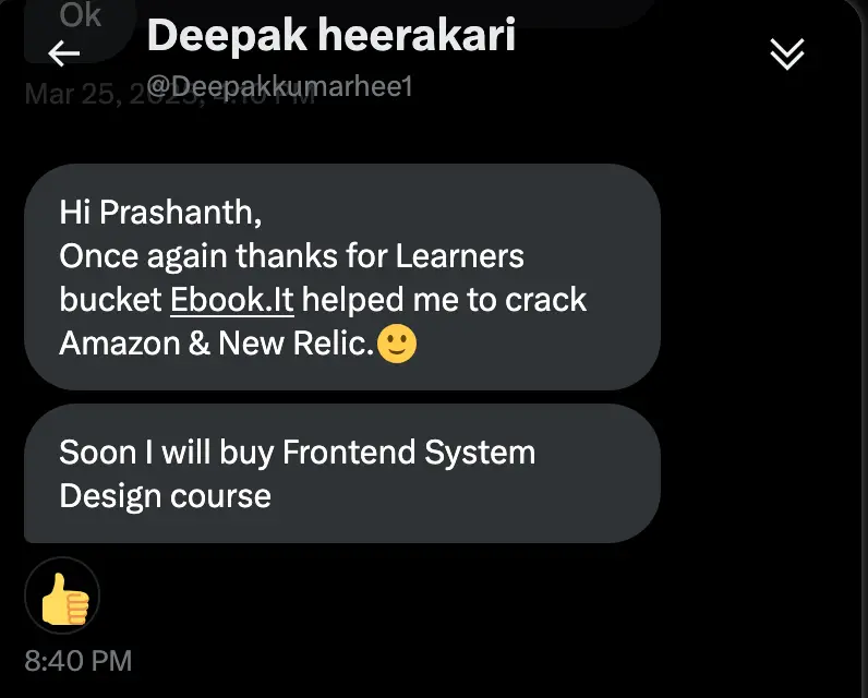 Cracked Amazon and New Relic frontend interview using JavaScript Interview Guide